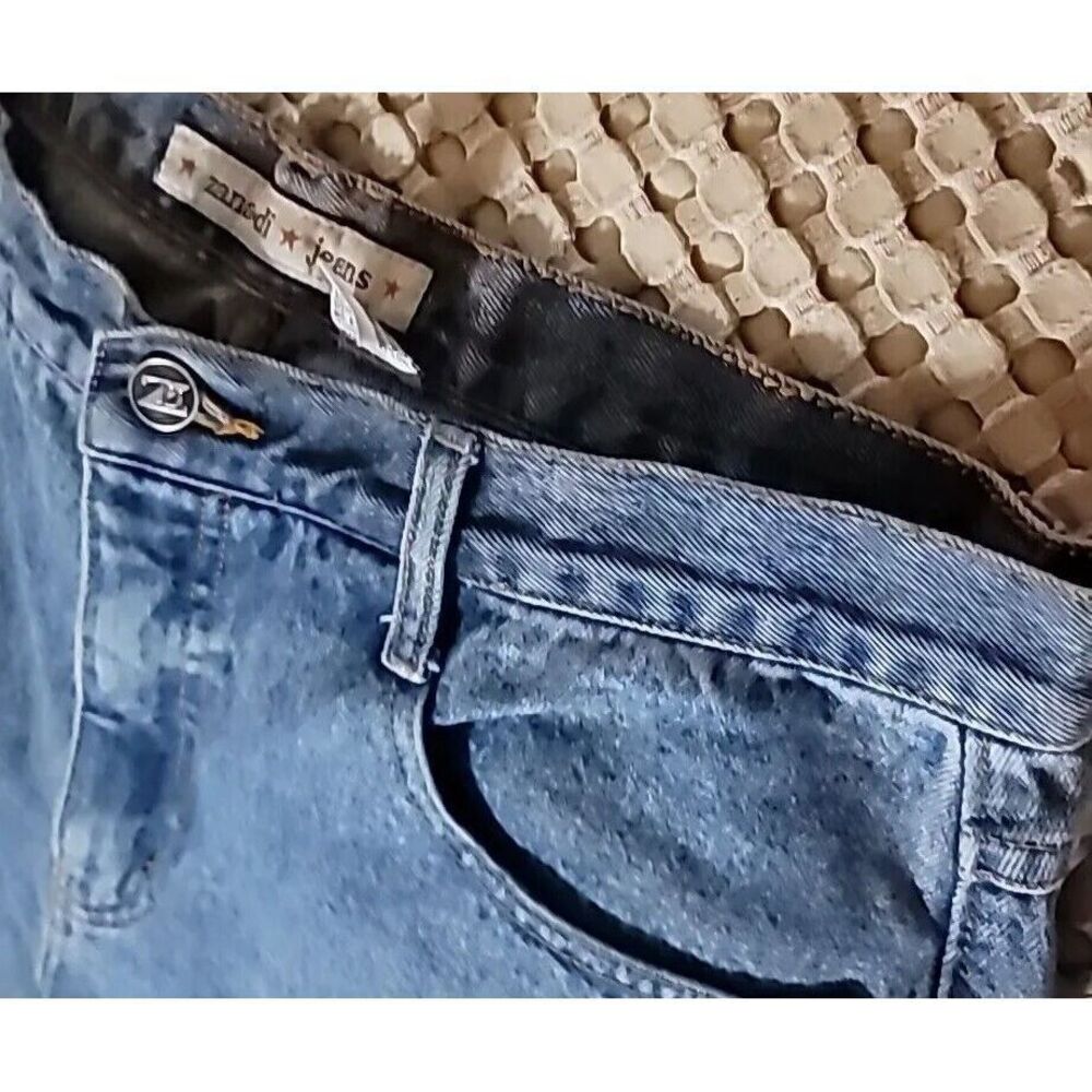 Zana Di Jeans Size 11 Blue Butterfly Embroidery Bell Bottom - Picture 15 of 15